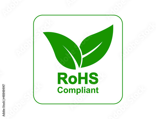 Rohs icon with leaves vector illustration  photo