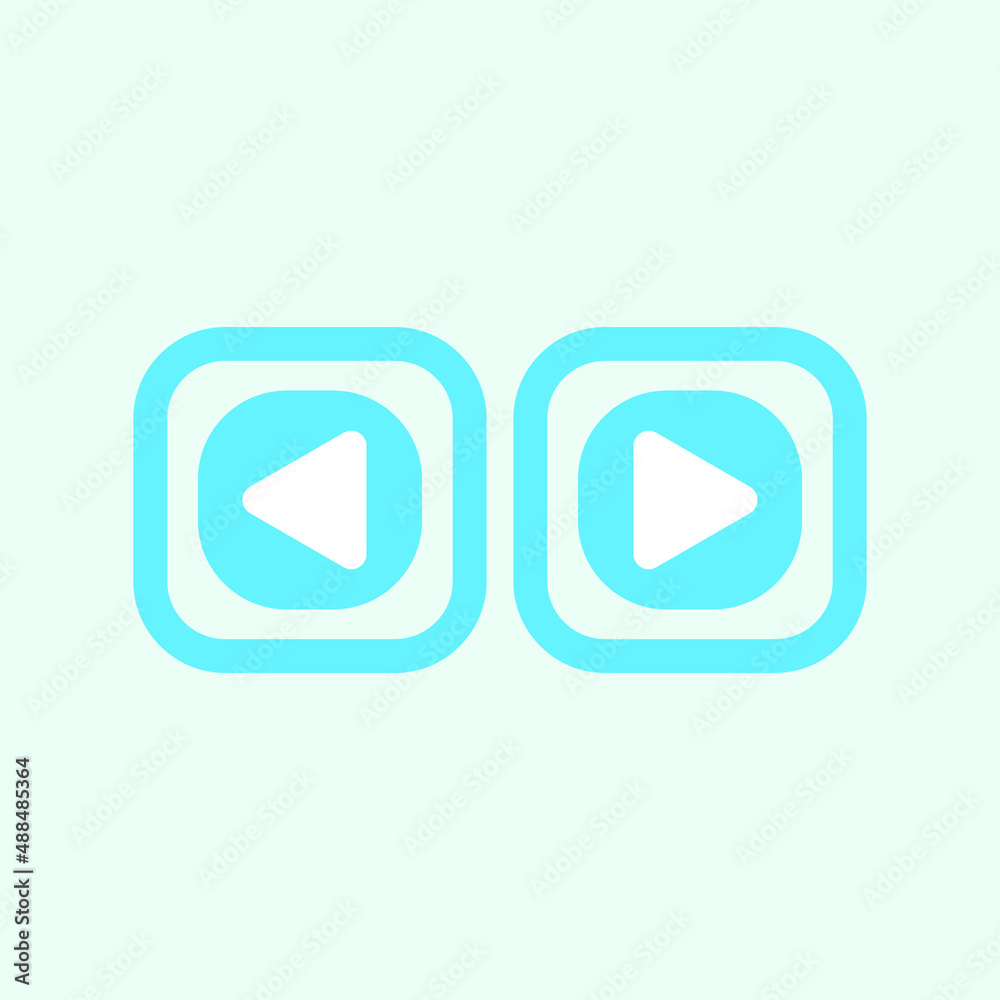 Play button icon in trendy flat style isolated on grey background. Play symbol for your web site design, logo, app, UI. Vector illustration Play button icon in trendy flat style isolated on grey background. Play symbol for your web site design, logo, app, UI. Vector illustration