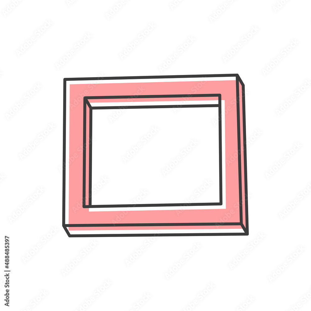 Empty frame boarder of square shape, doodle style isolated outline icon. Vector modern interior design decoration object, abstract wooden frame. Wall decor, thin line hand drawn modern framing Empty frame boarder of square shape, doodle style isolated outline icon. Vector modern interior design decoration object, abstract wooden frame. Wall decor, thin line hand drawn modern framing