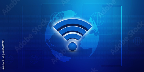 3d illustration WiFi symbol sign 