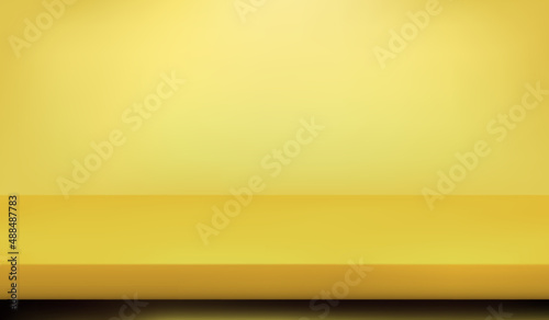 empty yellow room