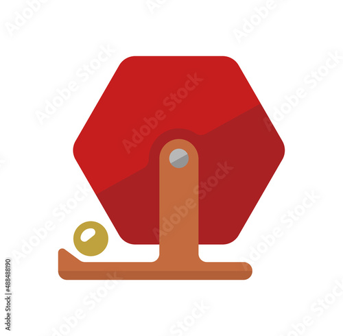 Japanese lottery, raffle vector icon illustration