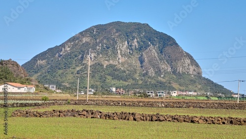 A mountain that looks like a big turtle.