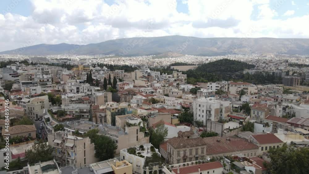 Aerial View of Central Residential Neighborhood of Athens, Greece, Buildings and Houses, Drone Shot Aerial View of Central Residential Neighborhood of Athens, Greece, Buildings and Houses, Drone Shot