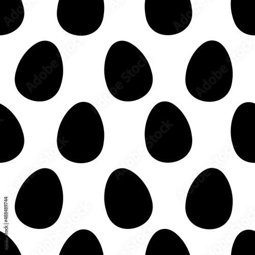 Seamless pattern Easter Eggs silhouette vector illustration	