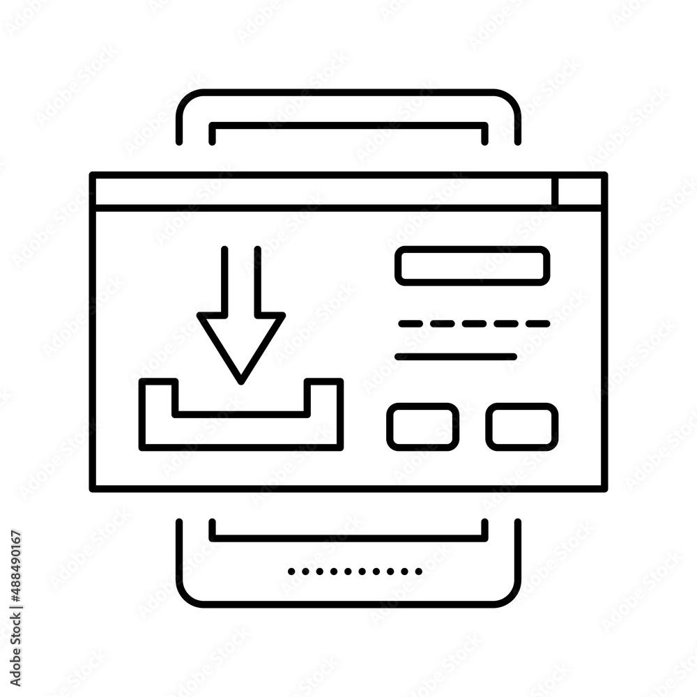 download content ugc line icon vector illustration download content ugc line icon vector illustration