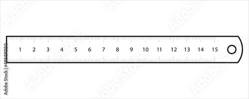 ruler. Measuring tool and instrument for high-precision measurements for industry and business. 
Vector illustration isolated on white background.

