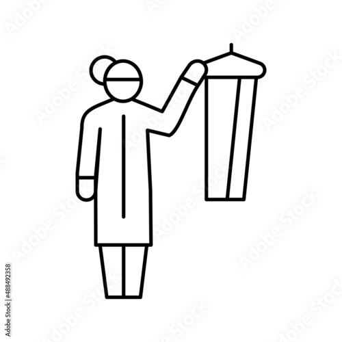dressing homecare service line icon vector illustration