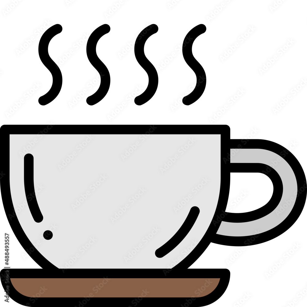 coffee cup filled outline icon coffee cup filled outline icon