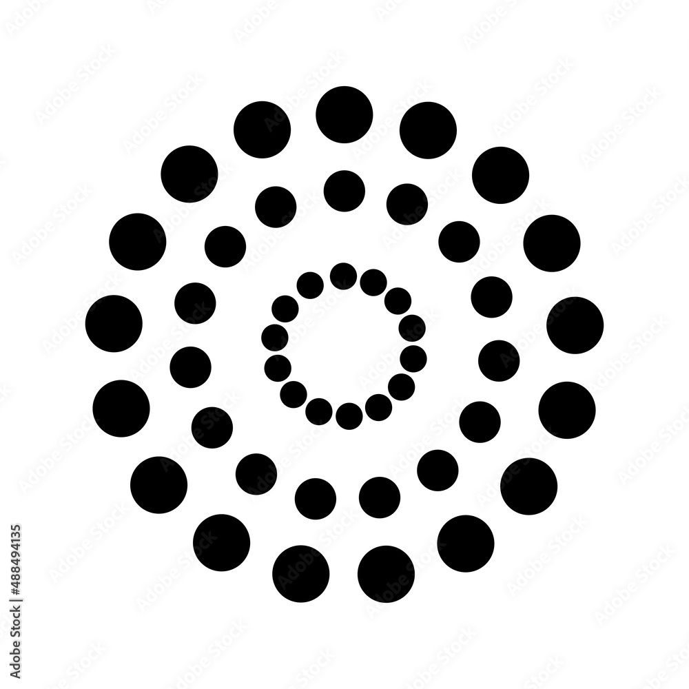 Big and Small Dots icon vector isolated on white background, logo concept of Big and Small Dots sign on transparent background, filled black symbol Big and Small Dots icon vector isolated on white background, logo concept of Big and Small Dots sign on transparent background, filled black symbol