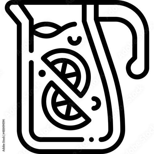 infused water line icon