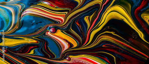 Acrylic color painting abstract background © khamkula