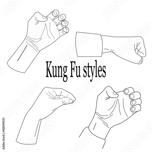 kung fu styles hand forms drawing
