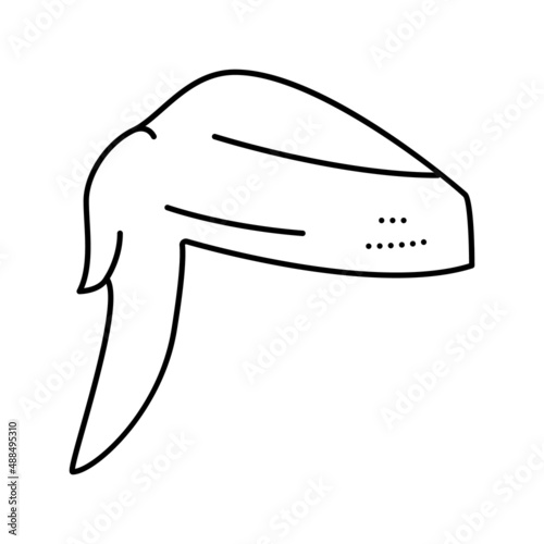 wing 2 joint chicken line icon vector illustration