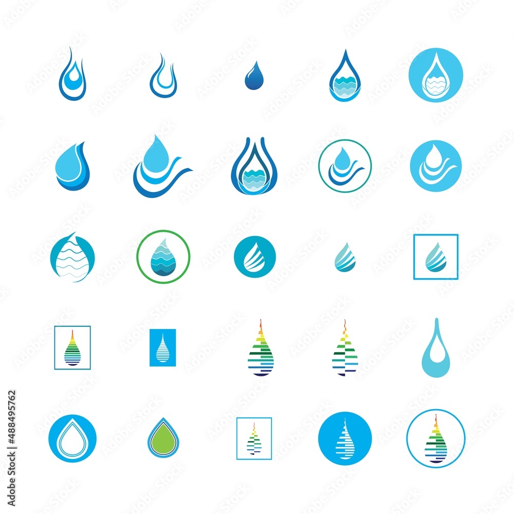 Water drop Logo Template vector icon and design Water drop Logo Template vector icon and design