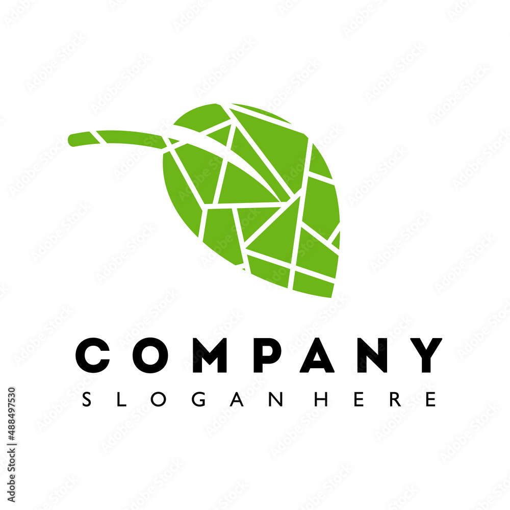 Obraz premium Leaf Abstract Logo Template Design Vector