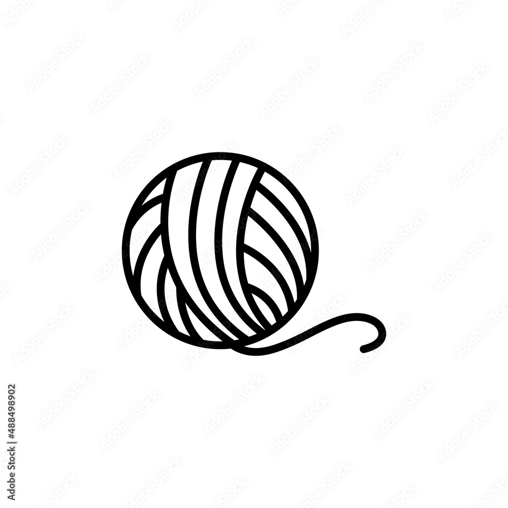yarn ball icon design template vector yarn ball icon design template vector