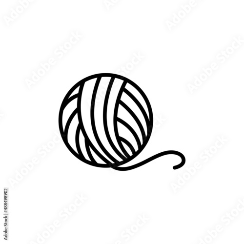 yarn ball icon design template vector