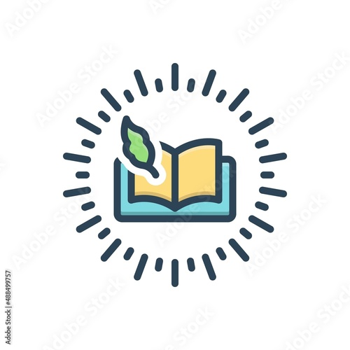 Color illustration icon for classics