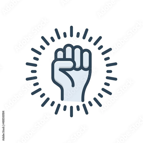 Color illustration icon for determination