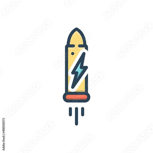 Color illustration icon for dynamic