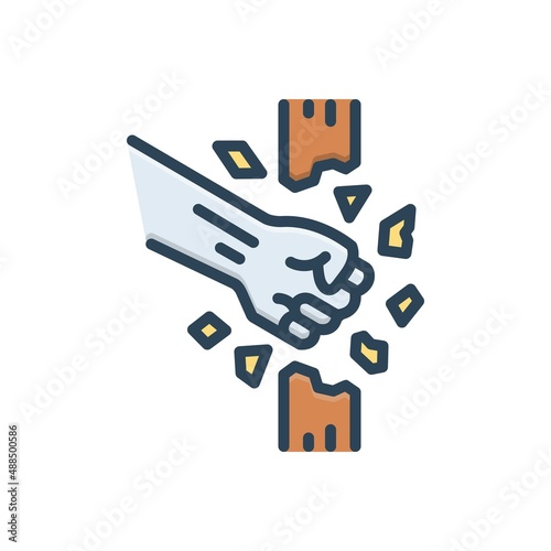 Color illustration icon for perhaps