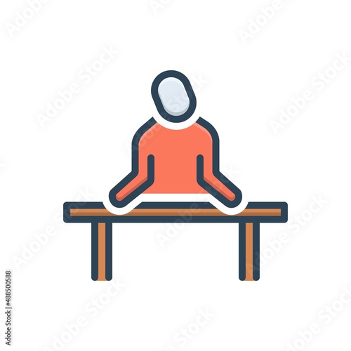 Color illustration icon for perhaps