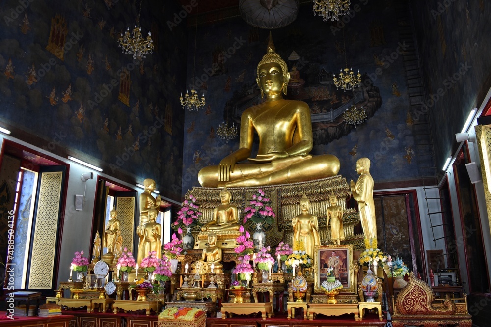 Phraphutthasettatammuni is Golden Buddha's statue inside the main chapel of Wat Ratchanatdaram in Bangkok, THAILAND.