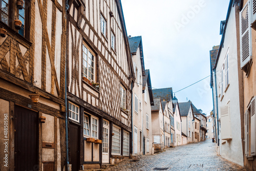 Antique building view in Chartres city, France.