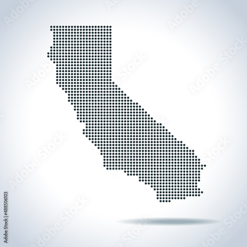 Fototapeta map of California