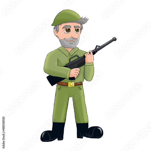 Soldier with rifle