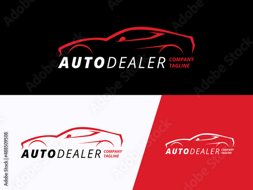 auto dealer cars logo design vector illustration