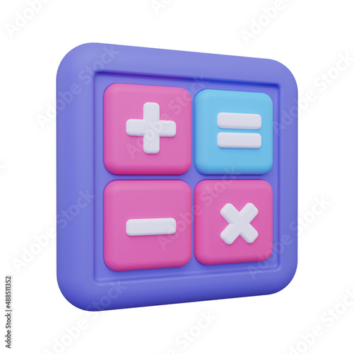Calculator. isolated on a white background. 3d illustration