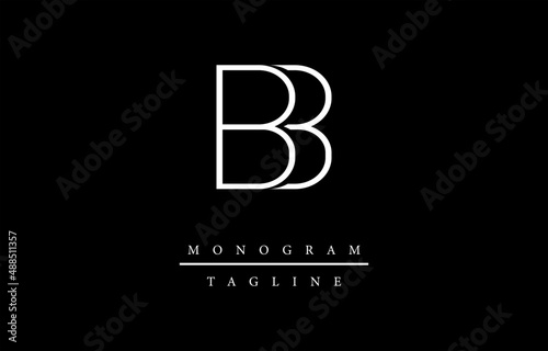 BB MINIMALIST LOGO DESIGN MONOGRAM VECTOR ART ILLUSTRATION