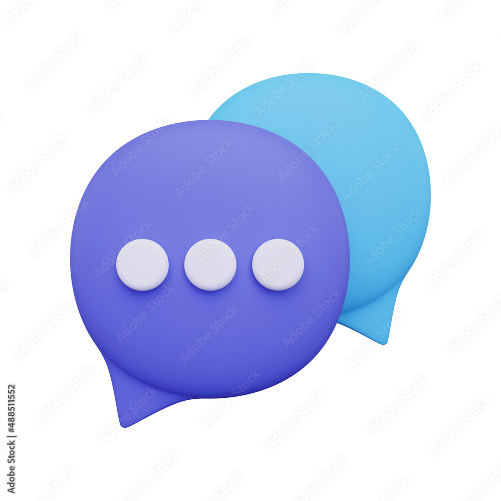 Message Bubble. isolated on a white background. 3d illustration Message Bubble. isolated on a white background. 3d illustration