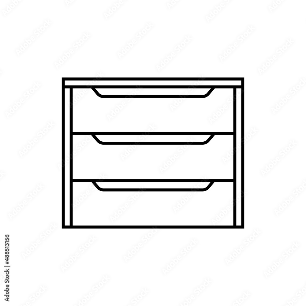 clothes drawer room furniture icon vector clothes drawer room furniture icon vector