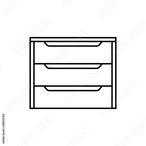 clothes drawer room furniture icon vector