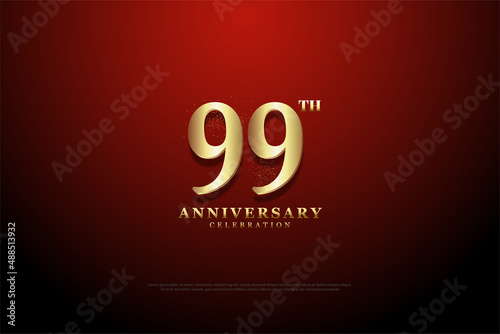 99th anniversary background with numbers illustration..