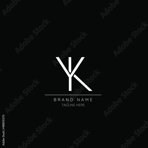 Alphabet YK initial letter icon logo