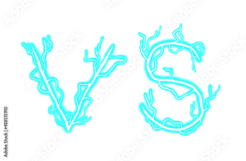 VS character illustration of electricity
