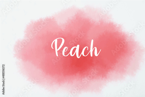 Abstract peach splash watercolor background 