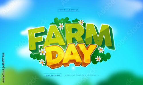 Farm Day Text Effect Editable