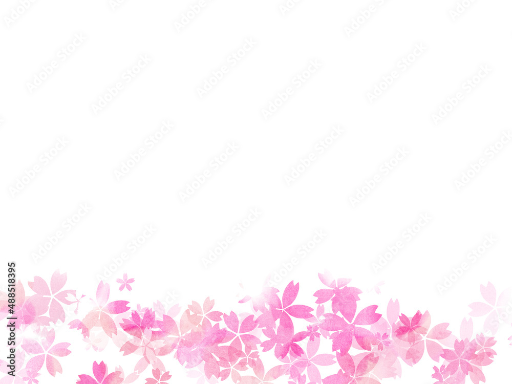 水彩の桜フレーム、壁紙