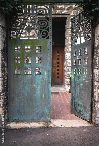 Nice old gate un Budapest, ...
