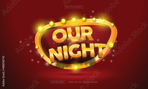 Gold our night Text Effect Editable