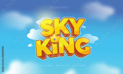 Gold sky king Text Effect Editable