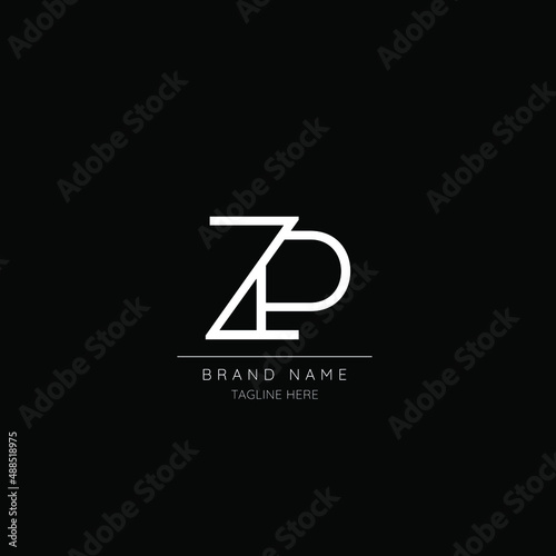 Alphabet ZP initial letter icon logo