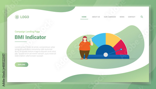 bmi body mass index for website template landing homepage