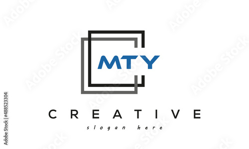 MTY creative square frame three letters logo photo