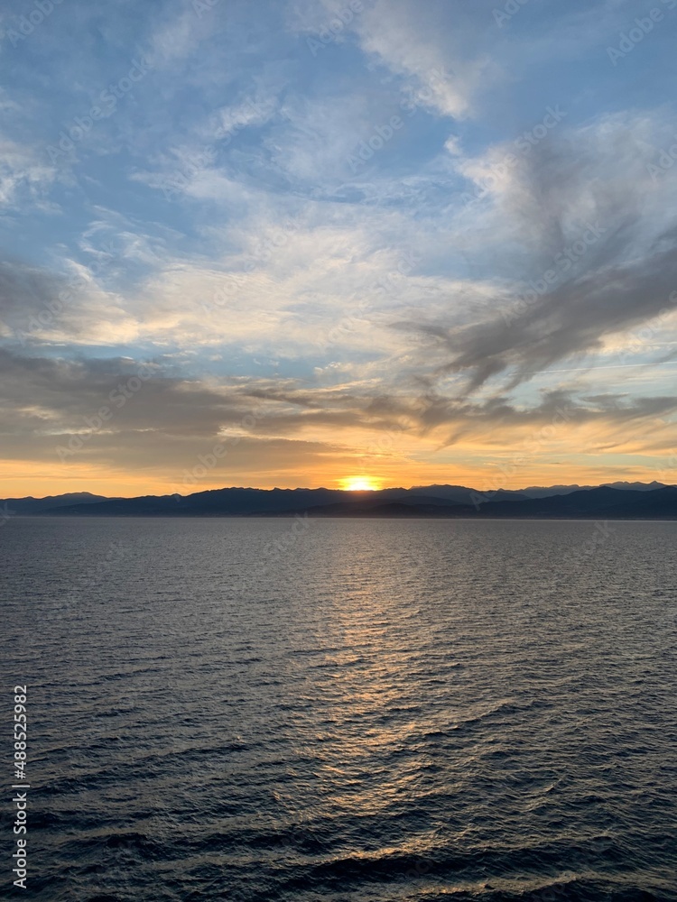 Sonnenuntergang am Mittelmeer